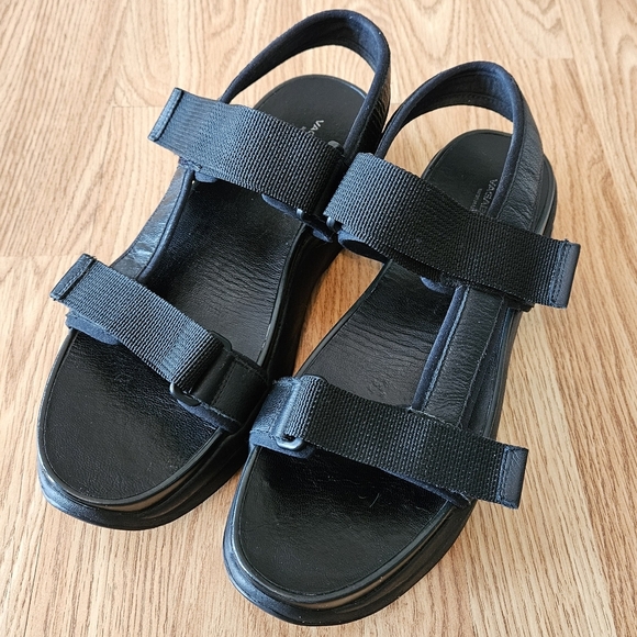 Vagabond Lori Women's Leather Strappy Black Open Toe Sporty Sandals Size 11. - Picture 6 of 16